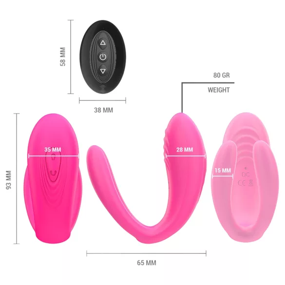 Intense Julia - G-spot en clitorisstimulator vibrator - siliconen - roze