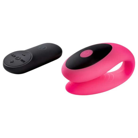 Virgite - draadloze partner vibrator (zwart-roze)