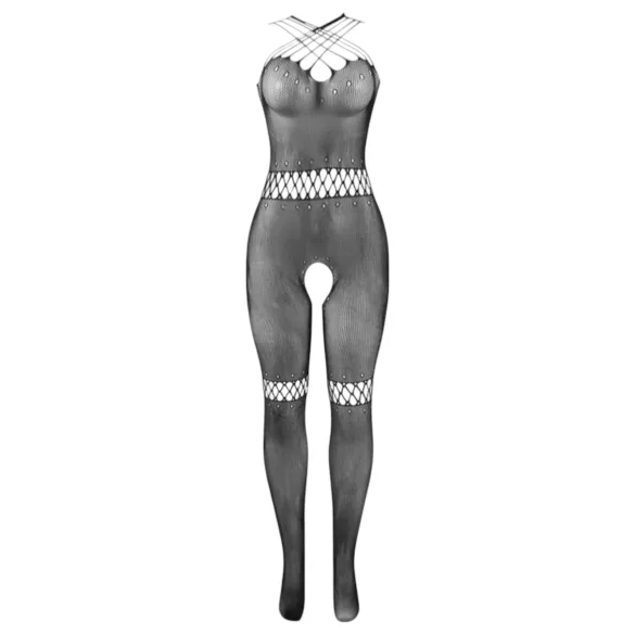 Adalet Kona - open bodystocking - netstof - zwart