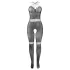 Adalet Kona - open bodystocking - netstof - zwart