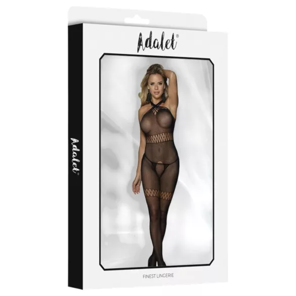 Adalet Kona - open bodystocking - netstof - zwart