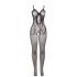 Adalet Many - Net jumpsuit met strik - (zwart)