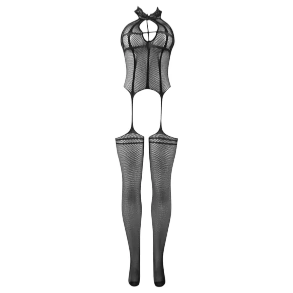 Adalet Mia - nekband set - netstof - zwart