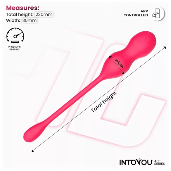 INTOYOU Kyra Pelvic - App-gestuurde vibrerende geishabal (roze)