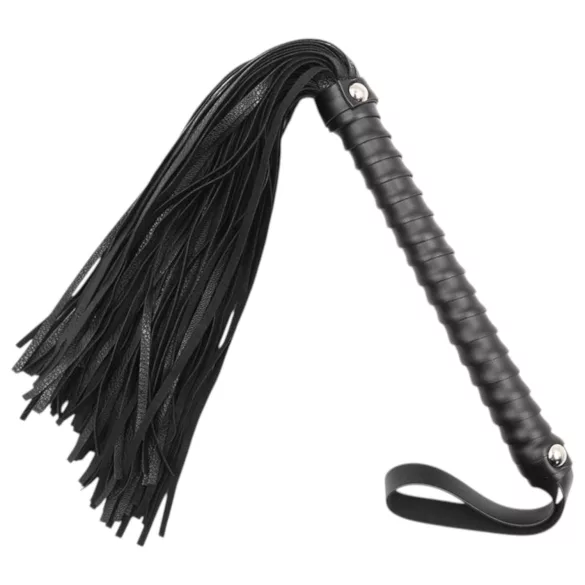 Latetobed - zweep met structuur - zwart - 48 cm