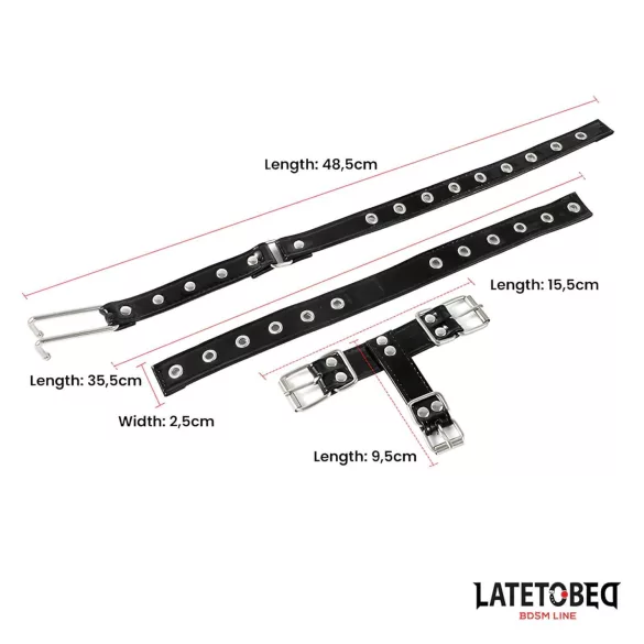 Latetobed - halsband met neushaak - zwart