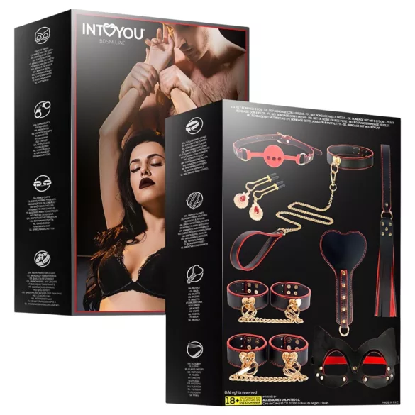 INTOYOU - BDSM set voor gevorderden - 8-delig - zwart