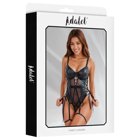 Adalet Tatiana - body - transparant glanzend - zwart