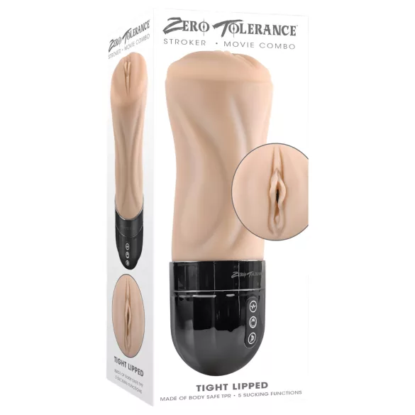 Zero Tolerance - masturbator met zuig- en trilfunctie - huidkleur