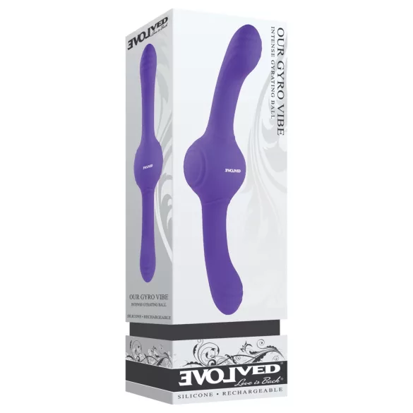 Evolved - dubbele vibrator met trilfunctie - oplaadbaar - paars