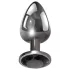 Evolved Black Gem - metalen buttplug set - zwarte steen - zilverkleurig