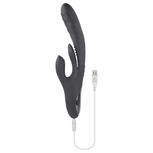 Playboy Rapid Rabbit - rabbit vibrator - oplaadbaar - zwart
