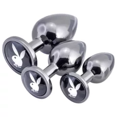 Playboy - anale plug set - 3-delig - zilver