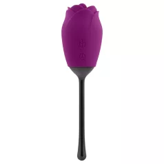   Playboy - vibrator met tong - oplaadbaar waterdicht - siliconen - paars