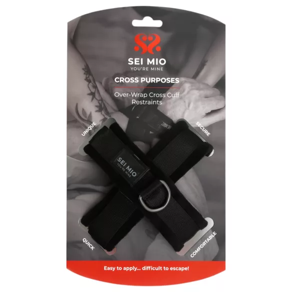 Sei Mio - pols- en enkelboeien kruis - zwart