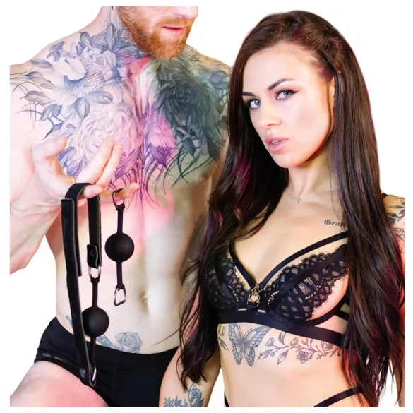 Sei Mio - mondknevel set - 2-delig - zwart