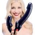 Strap U Revolver - opzetbare dildo zonder harnas (zwart)