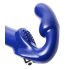 Strap U Revolver II - strap-on vibrator - vibrerend - siliconen blauw
