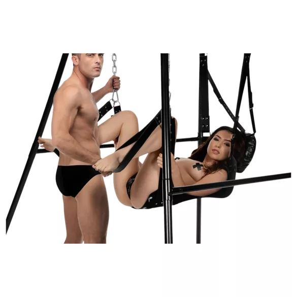 XR Brands - Sekssling met standaard (zwart)