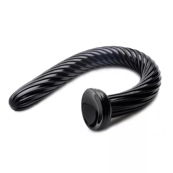 Hosed Spiral Anal Snake 19 - anaal dildo met zuignap - zwart