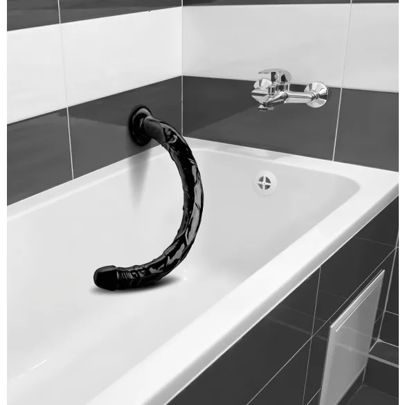 Hosed Anal Snake 19 - anale dildo met zuignap - zwart