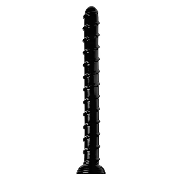 Hosed Swirl Tchick - anaal dildo - gebogen - siliconen - zwart - 18 cm