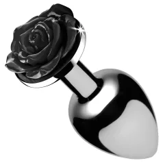   Booty Sparks Black Rose - anale plug - aluminium - zilver/zwart