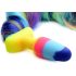 TAILZ - Eenhoorn anaalplug, regenboog kleuren, siliconen