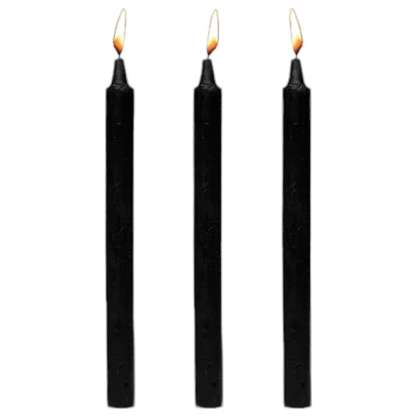 Dark Dippers Fetish - Zwarte paraffine lichaamkaarsen (3 stuks)