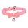 Master Series Gouden Kitty - halsband met belletje en strik (roze)
