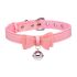 Master Series Gouden Kitty - halsband met belletje en strik (roze)