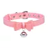 Master Series Golden Kitty - kattenhalsband met strik en belletje - roze