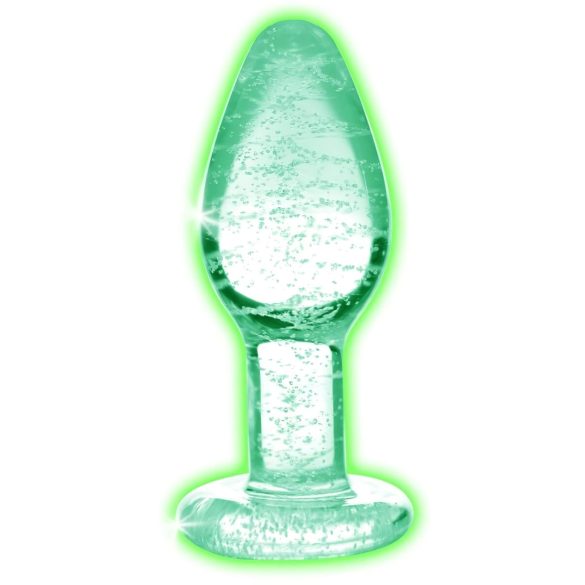 Booty Sparks Glow S - Glazige Anale Plug (Transparant)