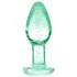 Booty Sparks Glow in the Dark S - glazen buttplug (transparant)