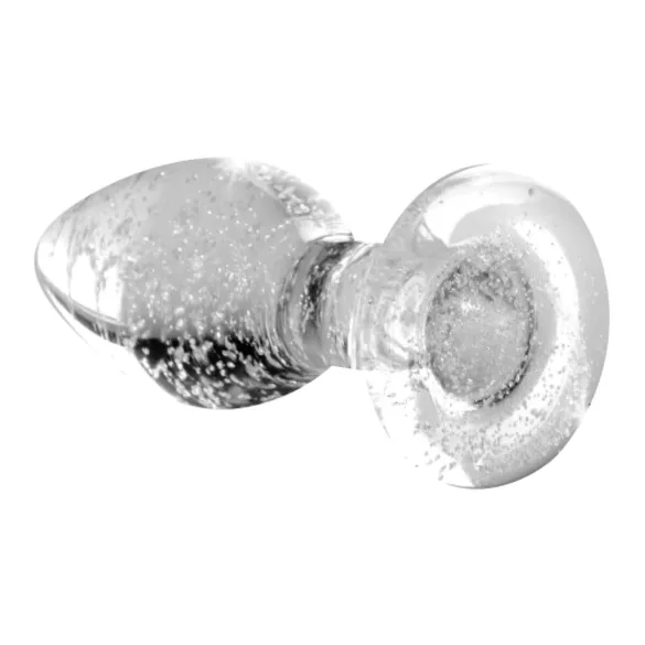 Booty Sparks Glow in the Dark S - glazen buttplug (transparant)