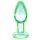 Booty Sparks Glow in the Dark L - transparante glazen buttplug