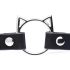 Master Series Kinky Kitty - halsband met kattenkopje (zwart)