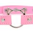 Master Series Kinky Kitty - halsband met kattenkop en ring (roze)