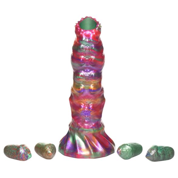Creature Cocks Larva - buitenaardse ei-afzet dildo (regenboog)