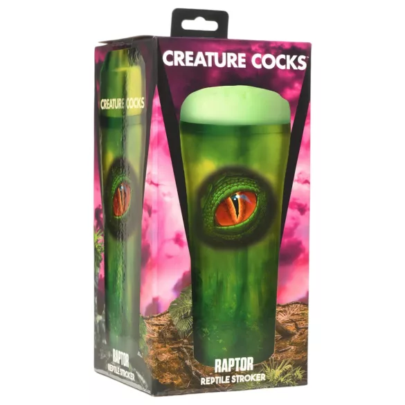 Creature Cocks Raptor - reptielen-masturbator in huls (zwart-groen)