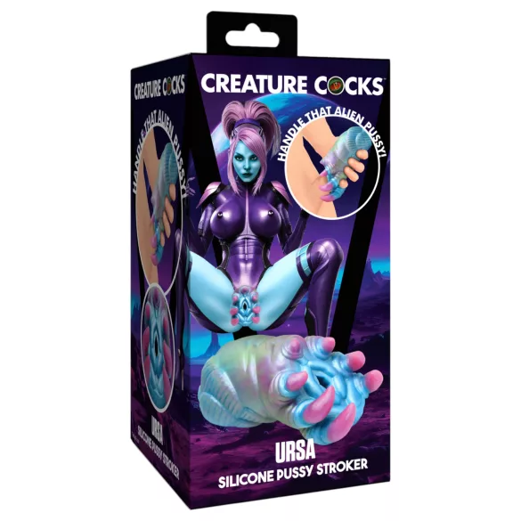Creature Cocks Ursa - masturbator siliconen - blauw roze