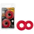 Stay Hard Donuts - penisring set - siliconen - rood