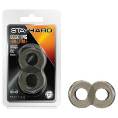 Stay Hard - penis- en balzakring - silicone - grijs