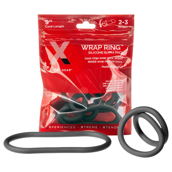 Perfect Fit Slim Wrap 9 - slanke penisring - zwart (22 cm)