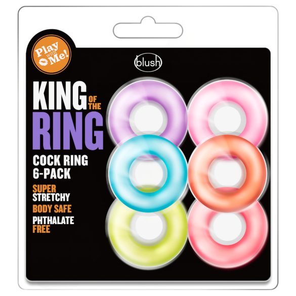 Koning van de Ring - Kleurrijke penisringen set (6 stuks)