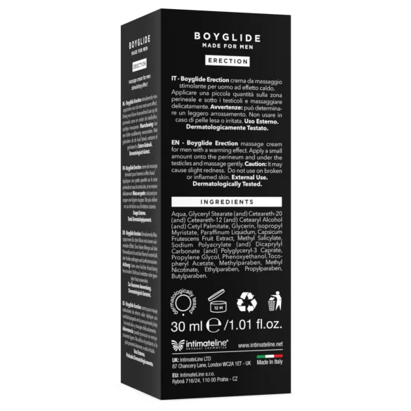 Intimateline Boyglide Erection - stimulerende intieme crème (30 ml)