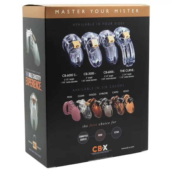 CB-6000 CB-X - penis kooi met slot - zwart