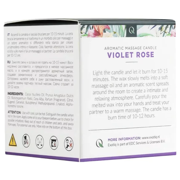 Exotiq Violet Rose - massagekaars (60 g)