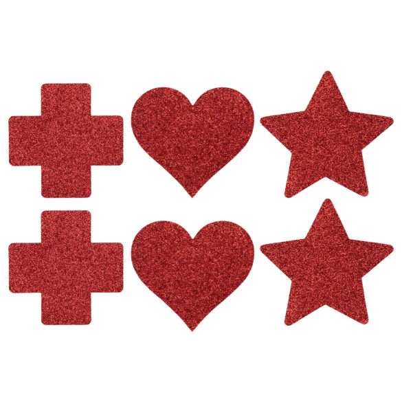 Le Désir - tepelstickerset - 3 paar (rood)