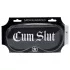 Ouch! - Satijnen oogmasker met opschrift "Cum Slut" (zwart)